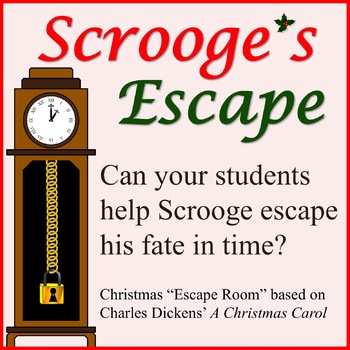 Preview of Scrooge's Escape: A Christmas Escape Room Activity (NO PREP)