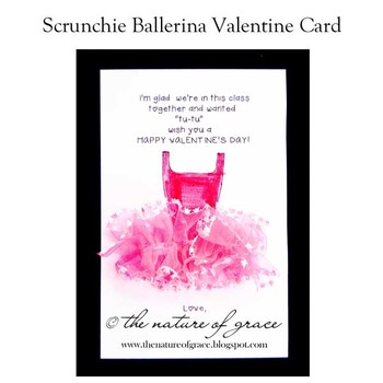 Preview of Scrunchie Ballerina Party Favor and Ballerina Valentine Card