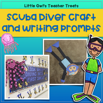 Preview of Scuba Diver Craft and Writing Prompts | Summer | Back to School