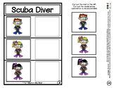 Scuba Diver  - Match Me Mat 1:1 Object Matching - #60CentF