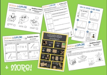 Preview of Sculpture Center Worksheets Poster Bundle. Art Choice Studio Habits of Mind