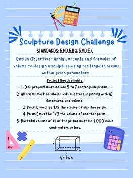 Preview of Sculpture Design Challenge - Apply Volume Concepts to Real Life!