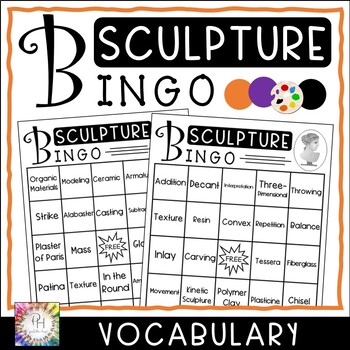 Preview of Sculpture BINGO | Vocabulary Review Game