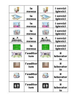 Escola (School Places in Portuguese) Dominoes by jer520 LLC