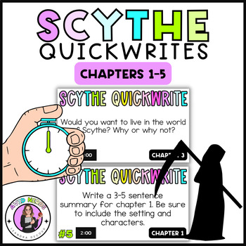 Preview of Scythe Book 1 Quickwrite Journal Prompts for Chapters 1-5