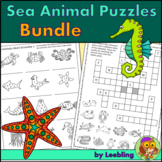 Sea Animal Puzzle Activities Bundle – Ocean Animal Crosswo