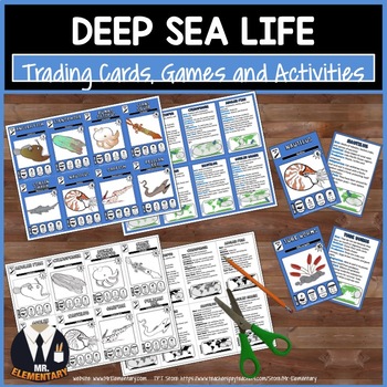 Preview of Sea Animal Trading Cards, Games, Activities and Projects