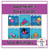 Sea Animal Valentine's Day Cards