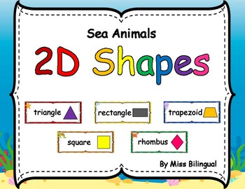 Preview of Sea Animals 2D Shapes