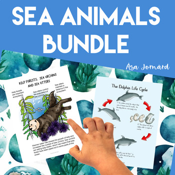 Preview of Sea Animal Activities Bundle | Life Cycle | Biomimicry Design | Nonfiction