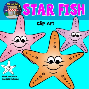 Sea Animals Clip Art - Star Fish by Midnight Graphics | TPT