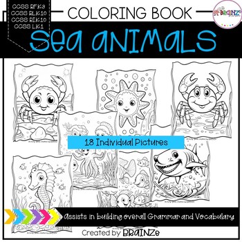 Preview of Sea Animals Coloring Book | Under the Sea