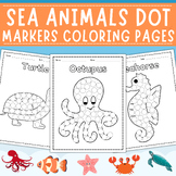 Sea Animals Dot Marker | Printable Ocean Animal Do a Dot C