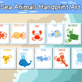 Sea Animals Handprint Art Bundle |  Craft Activities