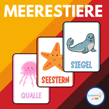 Preview of Sea Animals in German , Meerestiere .