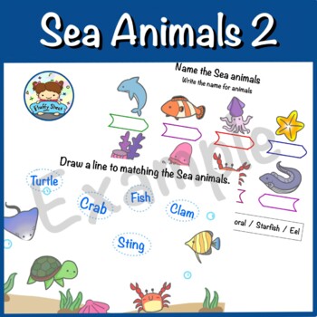 Preview of Sea Animals2 : Matching the name