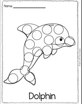 Sea Creature Bingo Dot Marker Sheets - Preschool Fine Motor Dauber ...