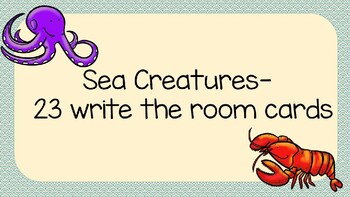 Preview of Sea Creature Write the Room