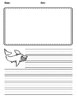 Sea Creature Writing Paper Set by ABC Classroom | TpT