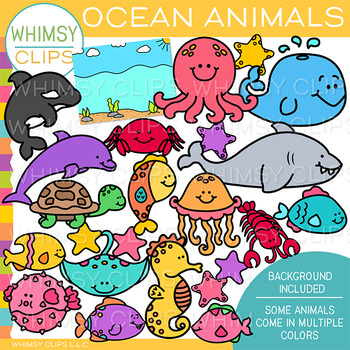 Preview of Ocean Animals Clip Art