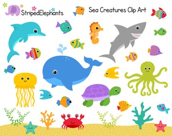 Under Sea Clip Art Worksheets Teachers Pay Teachers