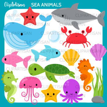 Black And White Sea Creatures Clipart Worksheets Teaching Resources Tpt