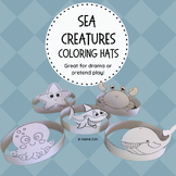 Sea Creatures Coloring Hats