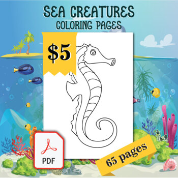 Sea Creatures Coloring Worksheets Teaching Resources Tpt