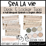 Sea La Vie - Desk and Locker Tags - English & Spanish bundle