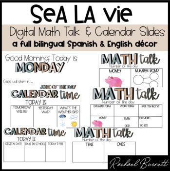 Preview of Sea La Vie - Digital Slides - English & Spanish EDITABLE bundle