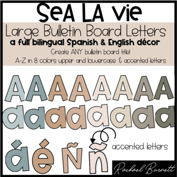 Preview of Sea La Vie - Large Bulletin Board Letters bundle