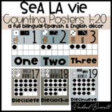 Sea La Vie - Math Number Posters - English & Spanish bundle