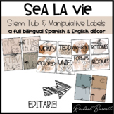 Sea La Vie - STEM Tub & Math Manipulative Labels - English