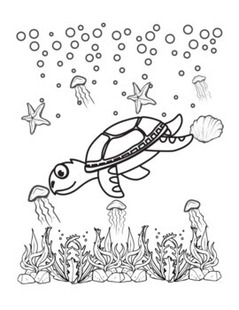 coloring pages of baby sea animals