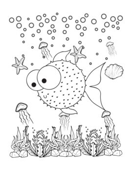cartoon sea animals coloring pages