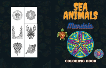 Preview of Sea Life Mandala Coloring Book: Adult Coloring Book for Stress Relief, Relaxatio
