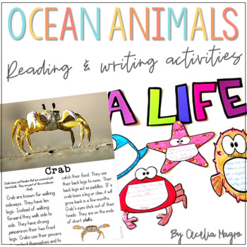 Preview of Sea Life Ocean Animals Writing and Reading