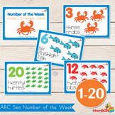 Sea Theme ABC Number of the Week Charts (1-20)