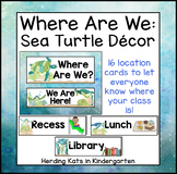 Sea Turtle Classroom Decor Where Are We  Door Signs
