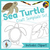 Sea Turtle Craft Templates: Printable Black and White Outl