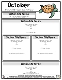 Sea Turtle - Editable Newsletter Template #60CentFinds 1 pg *sp