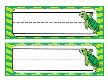 sea turtle name tags by lilyde teachers pay teachers