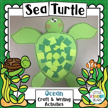 Preview of Ocean Craft | Sea Turtle Ocean Craft | Writing Activities