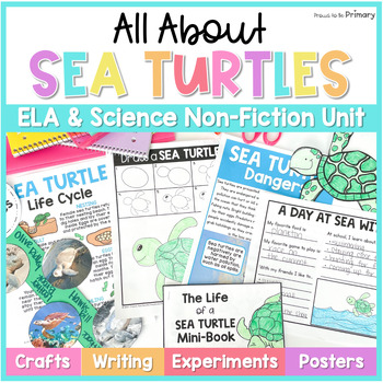 Preview of Sea Turtle Reptile Science Unit - Life Cycle Craft & Ocean Animal Activities
