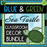 Sea Turtle Themed Classroom Decor Bundle (EDITABLE)