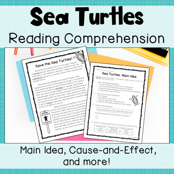 Preview of Sea Turtles Reading Comprehension FREEBIE - Informational Text
