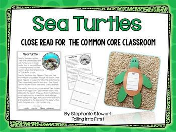 Preview of Sea Turtles {Common Core Classroom}