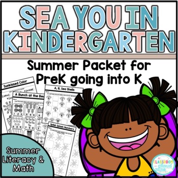 Preview of Sea You in Kindergarten {A No Prep Summer Packet for End of Preschool}