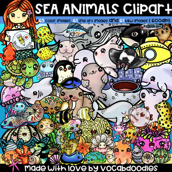 Preview of Sea animals clipart