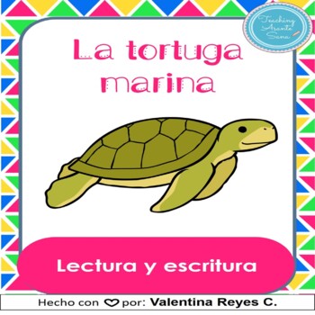 Preview of Sea turtle in Spanish Reading & Writing Activities 1st Grade Freebie